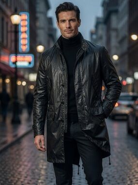 Designer Simon Spurr Luxury Nylon Rain Jacket Gun Metal Gray Size 48